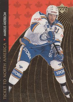 1995-96 Upper Deck Swedish Elite - Ticket to North America #NA13 Markus Akerblom Front