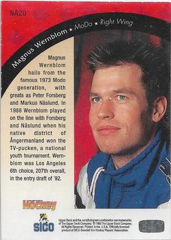 1995-96 Upper Deck Swedish Elite - Ticket to North America #NA20 Magnus Wernblom Back