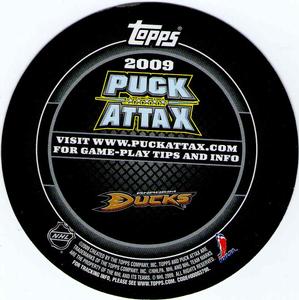 2009-10 Topps Puck Attax #NNO Jonas Hiller Back