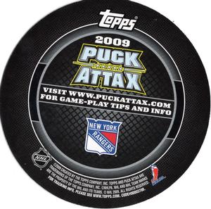 2009-10 Topps Puck Attax #NNO Sean Avery Back