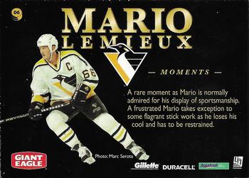 1997 Pinnacle Giant Eagle Mario's Moments #6 Mario Lemieux Back