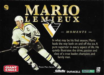 1997 Pinnacle Giant Eagle Mario's Moments #18 Mario Lemieux Back