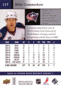 2009-10 Upper Deck #117 Mike Commodore Back