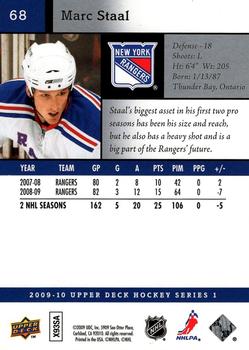 2009-10 Upper Deck #68 Marc Staal Back