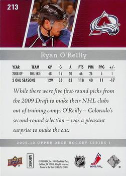 2009-10 Upper Deck #213 Ryan O'Reilly Back