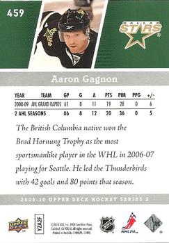2009-10 Upper Deck #459 Aaron Gagnon Back