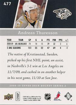 2009-10 Upper Deck #477 Andreas Thuresson Back