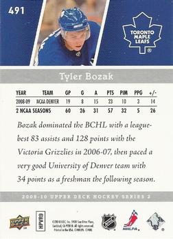 2009-10 Upper Deck #491 Tyler Bozak Back
