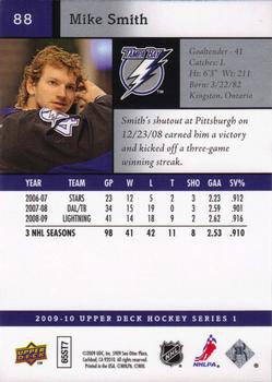 2009-10 Upper Deck #88 Mike Smith Back