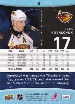 2009-10 Upper Deck Ovation #5 Ilya Kovalchuk Back