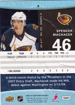 2009-10 Upper Deck Ovation #7 Spencer Machacek Back