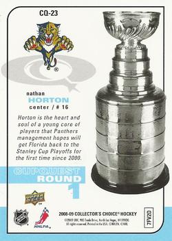 2008-09 Collector's Choice - CupQuest #CQ-23 Nathan Horton Back