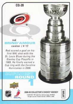 2008-09 Collector's Choice - CupQuest #CQ-28 Rod Brind'Amour Back