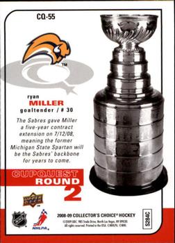 2008-09 Collector's Choice - CupQuest #CQ-55 Ryan Miller Back
