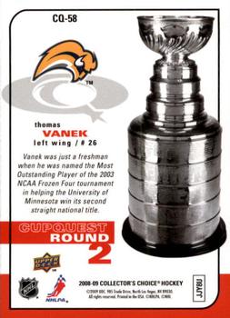 2008-09 Collector's Choice - CupQuest #CQ-58 Thomas Vanek Back