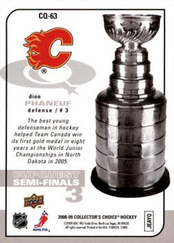 2008-09 Collector's Choice - CupQuest #CQ-63 Dion Phaneuf Back