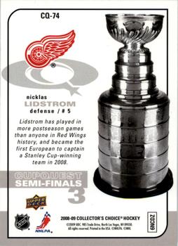2008-09 Collector's Choice - CupQuest #CQ-74 Nicklas Lidstrom Back