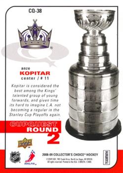 2008-09 Collector's Choice - CupQuest #CQ-38 Anze Kopitar Back