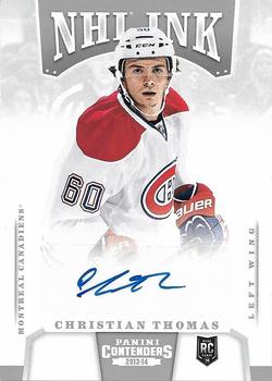 2013-14 Panini Contenders - NHL Ink #I-CT Christian Thomas Front