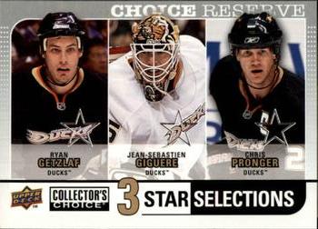2008-09 Collector's Choice - Choice Reserve #251 Ryan Getzlaf / Jean-Sebastien Giguere / Chris Pronger Front
