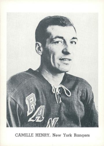 1964-65 Jay Publishing New York Rangers #NNO Camille Henry Front