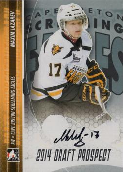 2014 In The Game Draft Prospects - Autographs #A-ML2 Maxim Lazarev Front
