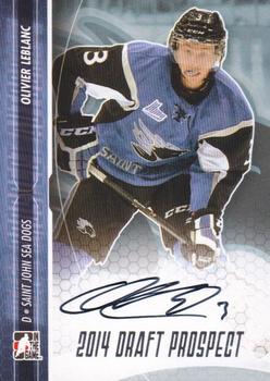 2014 In The Game Draft Prospects - Autographs #A-OL1 Olivier LeBlanc Front