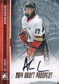 2014 In The Game Draft Prospects - Autographs Gold #A-AKA2 Anton Karlsson Front