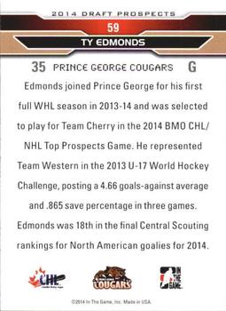 2014 In The Game Draft Prospects - Bronze #59 Ty Edmonds Back
