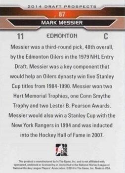 2014 In The Game Draft Prospects - Bronze #87 Mark Messier Back