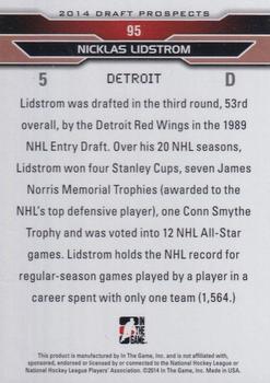 2014 In The Game Draft Prospects - Bronze #95 Nicklas Lidstrom Back