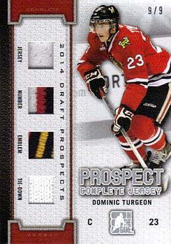 2014 In The Game Draft Prospects - Complete Jerseys Silver #PC-3 Dominic Turgeon Front