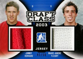2014 In The Game Draft Prospects - Draft Class Dual Jerseys Blue #DC-24 Jimmy Howard / Marc-Andre Fleury Front