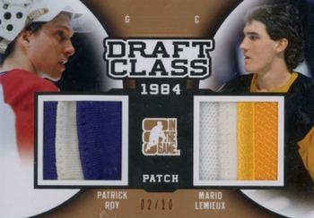 2014 In The Game Draft Prospects - Draft Class Dual Jerseys Silver #DC-22 Patrick Roy / Mario Lemieux Front