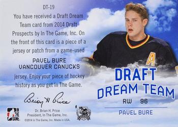 2014 In The Game Draft Prospects - Draft Dream Team Jerseys Blue #DT-19 Pavel Bure Back