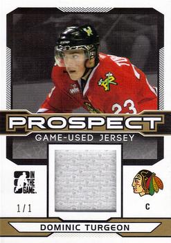 2014 In The Game Draft Prospects - Jerseys Gold #PGU-9 Dominic Turgeon Front