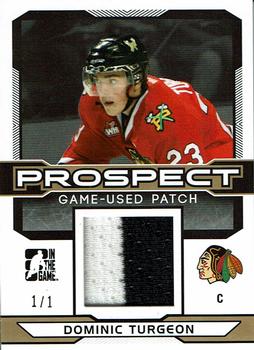 2014 In The Game Draft Prospects - Patches Gold #PGU-9 Dominic Turgeon Front