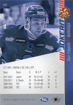 2012-13 Cardset Finland #059 Ilari Filppula Back