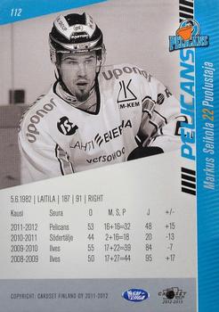 2012-13 Cardset Finland #112 Markus Seikola Back