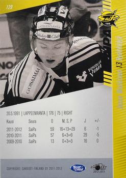 2012-13 Cardset Finland #129 Jesse Mankinen Back