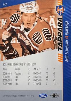 2012-13 Cardset Finland #143 Antti Erkinjuntti Back