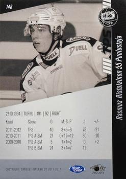 2012-13 Cardset Finland #148 Rasmus Ristolainen Back