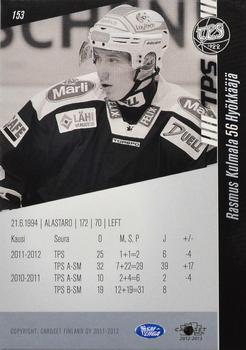 2012-13 Cardset Finland #153 Rasmus Kulmala Back