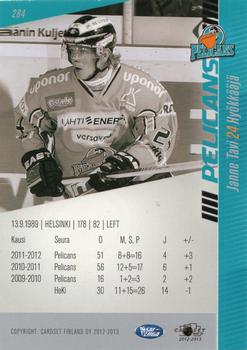 2012-13 Cardset Finland #284 Janne Tavi Back
