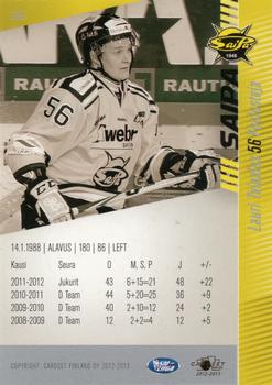2012-13 Cardset Finland #292 Lauri Taipalus Back