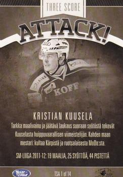 2012-13 Cardset Finland - Three Score Attack #TSA 1 Kristian Kuusela Back