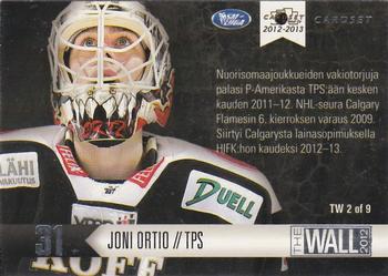2012-13 Cardset Finland - The Wall 2012 #TW 2 Joni Ortio Back