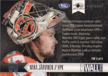 2012-13 Cardset Finland - The Wall 2012 #TW 3 Mika Järvinen Back