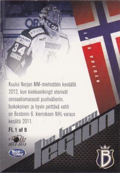 2012-13 Cardset Finland - The Foreign Legion #FL 1 Lars Volden Back