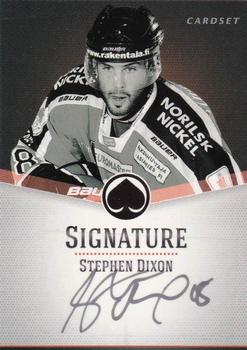 2012-13 Cardset Finland - Signature #NNO Stephen Dixon Front